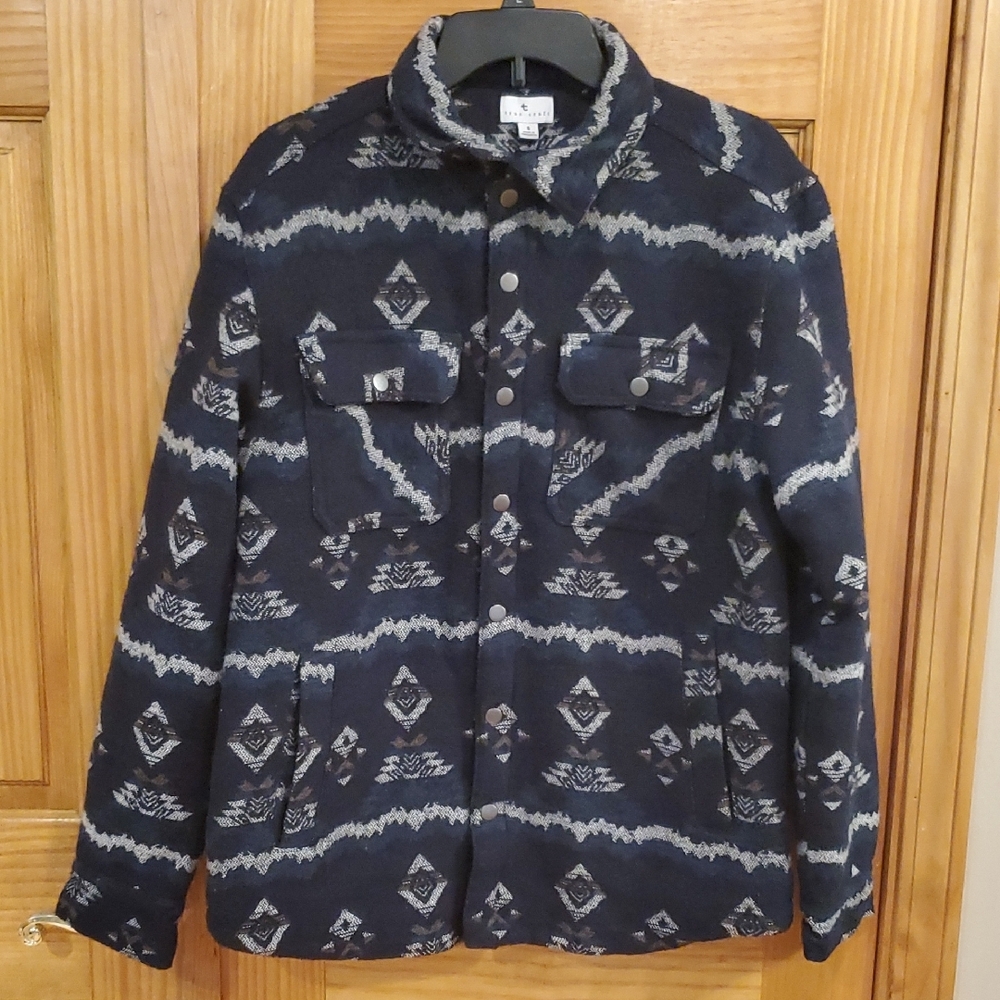 True Craft Blue and White Western Jacket